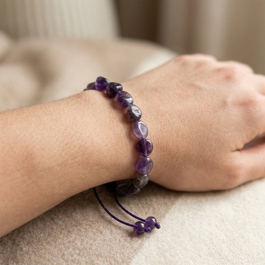Natural Amethyst Tumbled Bracelet