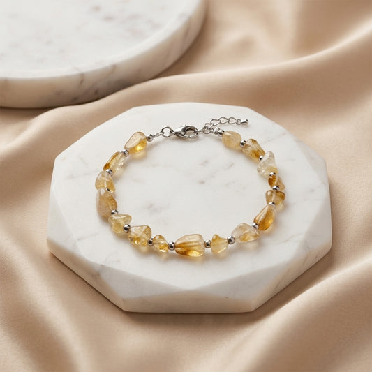 Natural Citrine Tumbled Bracelet