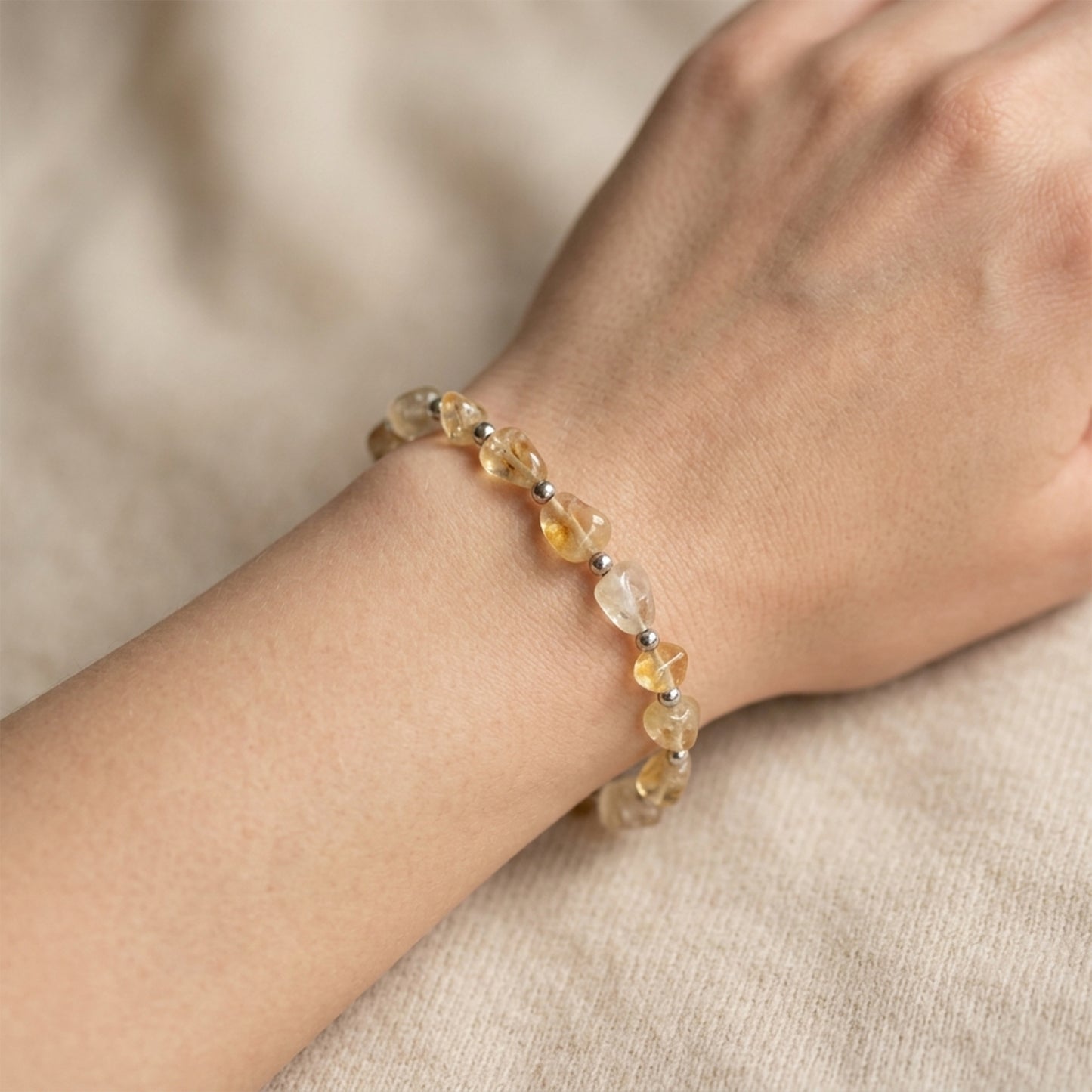 Natural Citrine Tumbled Bracelet