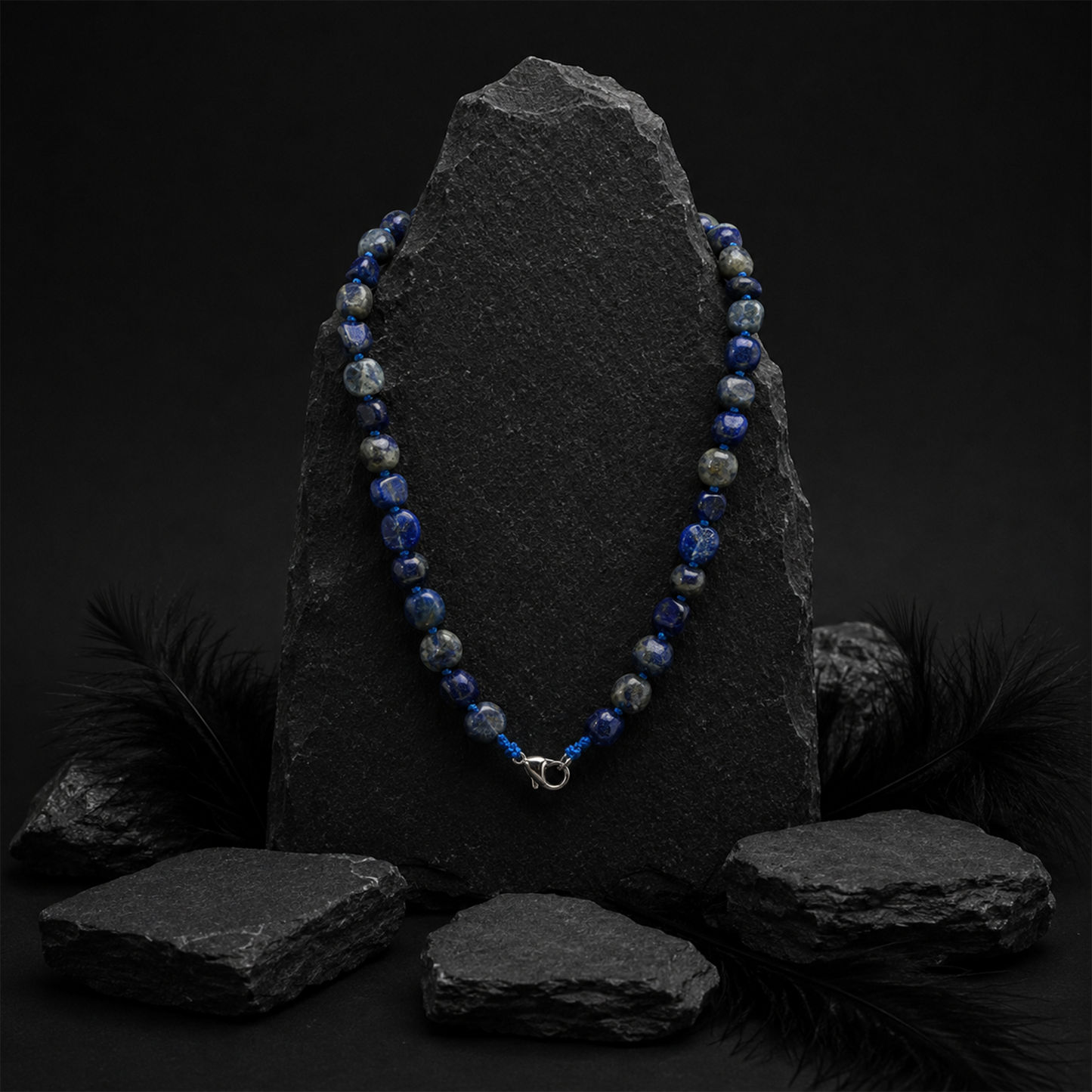 Natural Lapis Lazuli Tumbled Necklace