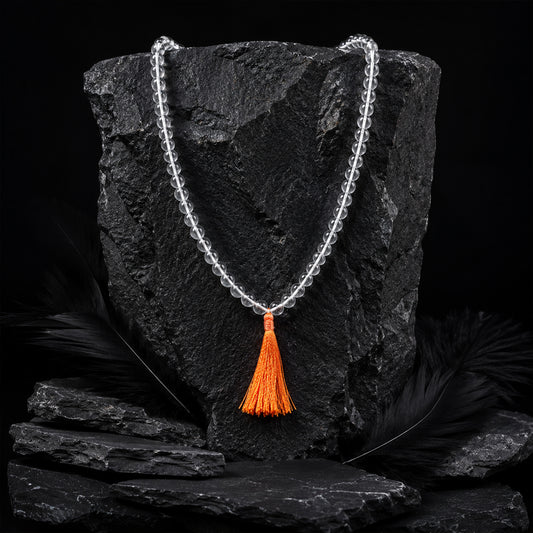 Crystal Clear Quartz 108 Beads Japa Mala